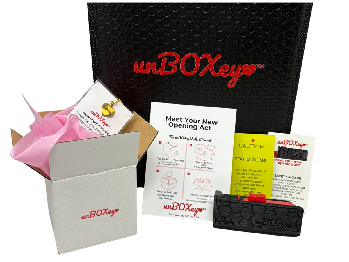 unBOXey™ VOILÀ Experience - Self-Retracting Box Cutter for the Joy of unBOXing